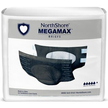 Northshore Megamax Windeln mit Folie schwarz  Gr M